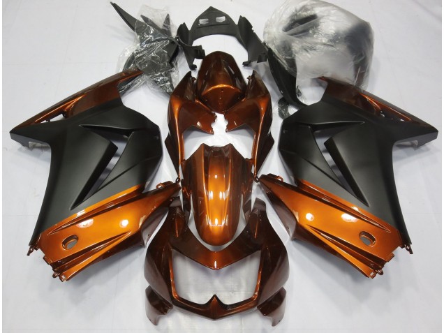 08-12 Orange & Matt Schwarz Ninja 250 Motorrad Verkleidung