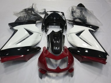 08-12 Weiß Rot & Schwarz Ninja 250 Motorrad Verkleidung