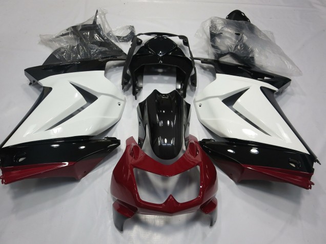 08-12 Weiß Rot & Schwarz Ninja 250 Motorrad Verkleidung 08-12 Weiß Rot & Schwarz Ninja 250 Motorrad Verkleidung