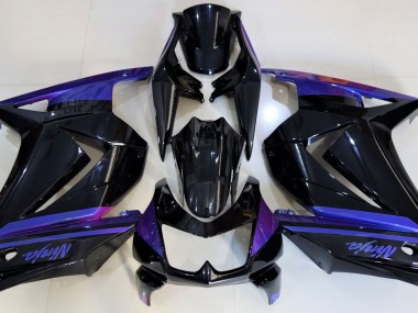 08-12 Schwarz Glänzend & Blau Ninja 250 Motorrad Verkleidung
