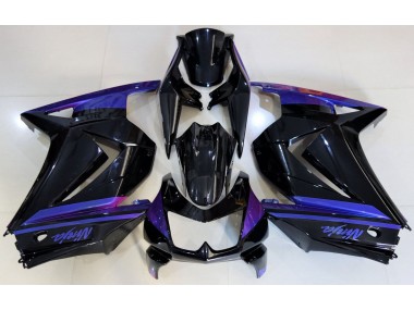 08-12 Schwarz Glänzend & Blau Ninja 250 Motorrad Verkleidung