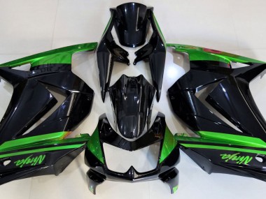 08-12 Schwarz Glänzend & Grün Ninja 250 Motorrad Verkleidung