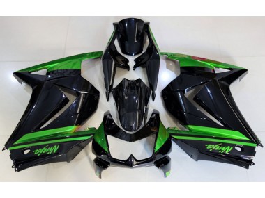 08-12 Schwarz Glänzend & Grün Ninja 250 Motorrad Verkleidung