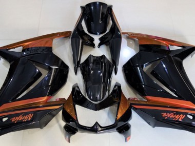 08-12 Schwarz Glänzend & Orange Ninja 250 Motorrad Verkleidung