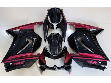08-12 Schwarz Glänzend & Rot Ninja 250 Motorrad Verkleidung