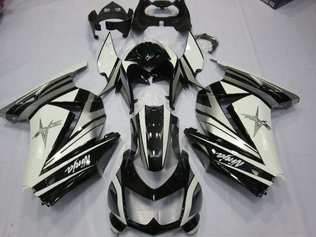 08-12 Weiß-Silberner Stern Ninja 250 Motorrad Verkleidung