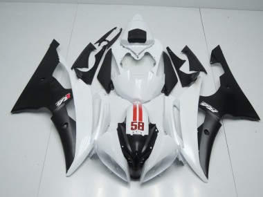 08-16 58 Sic Weiß & Schwarz R6 Motorrad Verkleidung