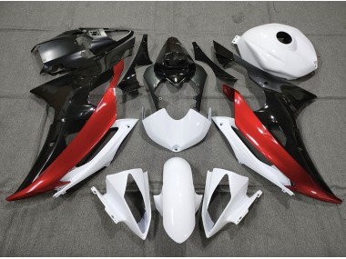 08-16 Benutzerdefiniert Rot Schwarz & Weiß R6 Motorrad Verkleidung