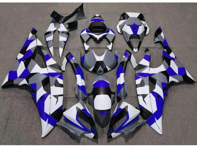 08-16 Blau Camo Uni R6 Motorrad Verkleidung