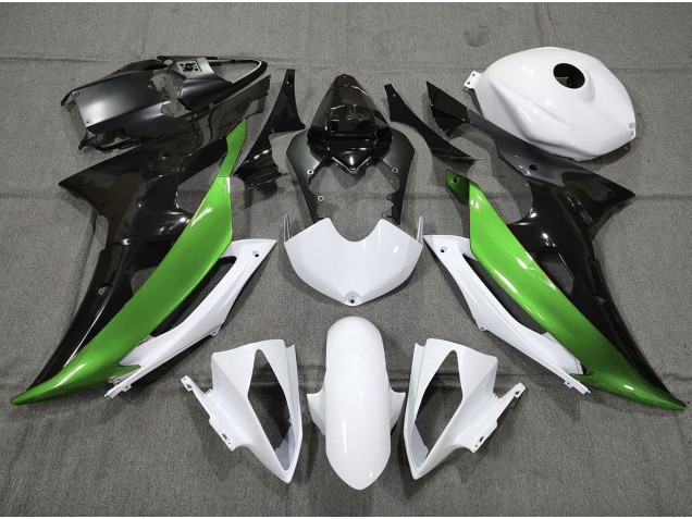 08-16 Custom Grün Schwarz & Weiß R6 Motorrad Verkleidung