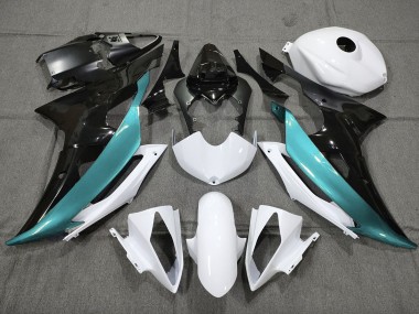 08-16 Custom Hellblau Schwarz & Weiß R6 Motorrad Verkleidung