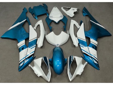 08-16 Glänzend Weiß & Hellblau OEM-Stil R6 Motorrad Verkleidung
