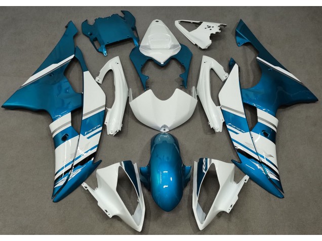 08-16 Glänzend Weiß & Hellblau OEM-Stil R6 Motorrad Verkleidung
