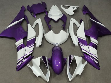 08-16 Glänzend Weiß & Lila OEM-Stil R6 Motorrad Verkleidung