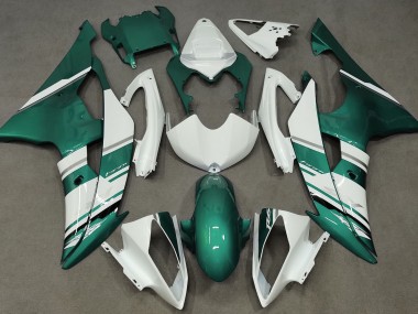 08-16 Glänzend Weiß & Meeresschaumgrün OEM-Stil R6 Motorrad Verkleidung