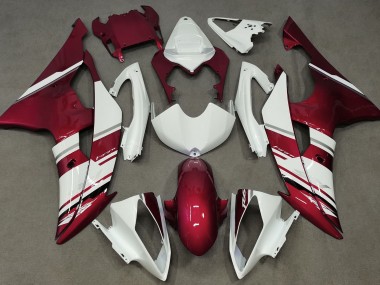 08-16 Glänzend Weiß & Rot OEM-Stil R6 Motorrad Verkleidung