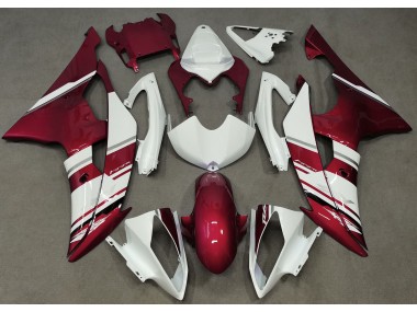 08-16 Glänzend Weiß & Rot OEM-Stil R6 Motorrad Verkleidung