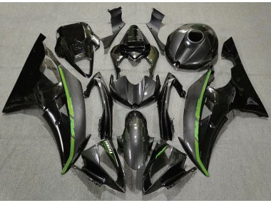 08-16 Kohlefaser & Grün R6 Motorrad Verkleidung