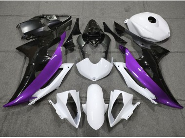 08-16 Lila Schwarz & Weiß Nach Maß R6 Motorrad Verkleidung