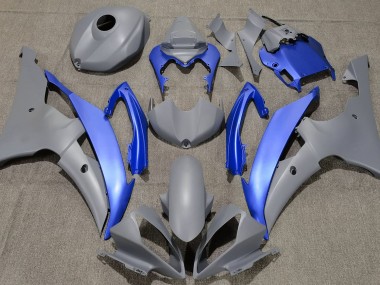 08-16 Matt Grau & Blau R6 Motorrad Verkleidung