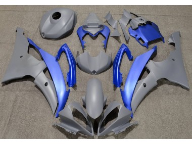 08-16 Matt Grau & Blau R6 Motorrad Verkleidung