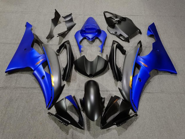 08-16 Matt Schwarz & Blau R6 Motorrad Verkleidung 08-16 Matt Schwarz & Blau R6 Motorrad Verkleidung