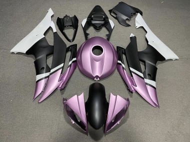 08-16 Matt Schwarz & Hellviolett R6 Motorrad Verkleidung