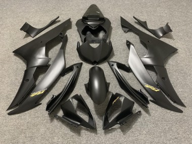 08-16 Matt Schwarz Mit Goldenem Logo R6 Motorrad Verkleidung