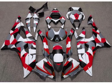 08-16 Rot Tarnung Uni R6 Motorrad Verkleidung