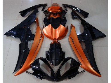 08-16 Schwarz Glänzend & Hellorange R6 Motorrad Verkleidung