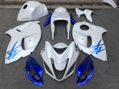08-20 Glänzend Weiß & Blau GSXR 1300 Motorrad Verkleidung