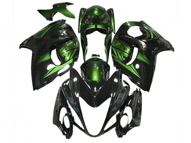 08-20 Glänzendes Schwarz & Dunkelgrün GSXR 1300 Motorrad Verkleidung 08-20 Glänzendes Schwarz & Dunkelgrün GSXR 1300 Motorrad Verkleidung