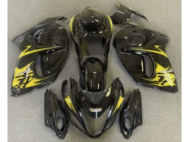 08-20 Glänzendes Schwarz & Gelb GSXR 1300 Motorrad Verkleidung