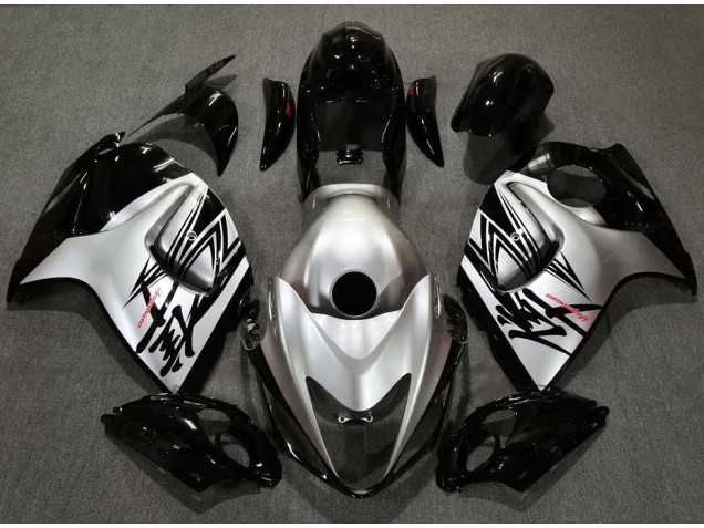 08-20 Glänzendes Schwarz & Silberdesign GSXR 1300 Motorrad Verkleidung 08-20 Glänzendes Schwarz & Silberdesign GSXR 1300 Motorrad Verkleidung
