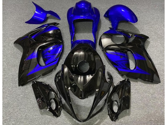 08-20 Glänzendes Schwarz & Tiefes Blau GSXR 1300 Motorrad Verkleidung