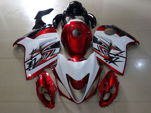 08-20 Rot Glänzend & Weiß Design GSXR 1300 Motorrad Verkleidung 08-20 Rot Glänzend & Weiß Design GSXR 1300 Motorrad Verkleidung