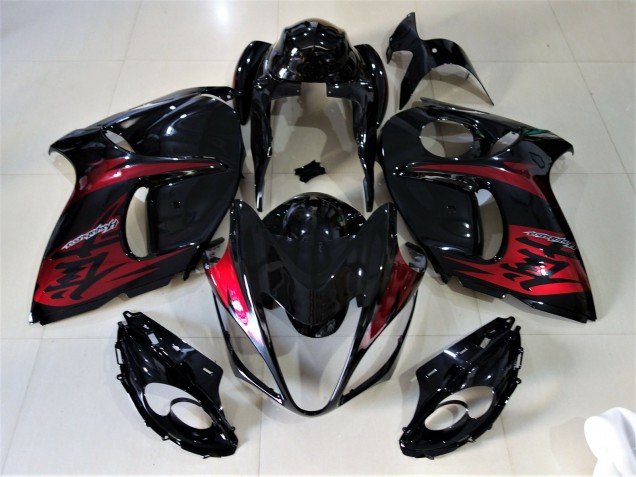 08-20 Schwarz Glänzend & Bonbonrot GSXR 1300 Motorrad Verkleidung 08-20 Schwarz Glänzend & Bonbonrot GSXR 1300 Motorrad Verkleidung