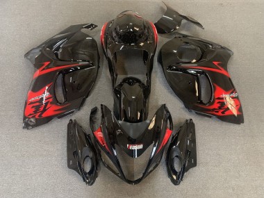 08-20 Schwarz Glänzend Mit Roten Logos GSXR 1300 Motorrad Verkleidung