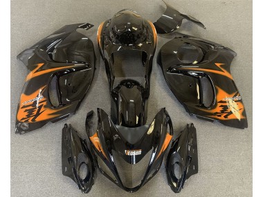08-20 Schwarz Glänzend & Orange GSXR 1300 Motorrad Verkleidung