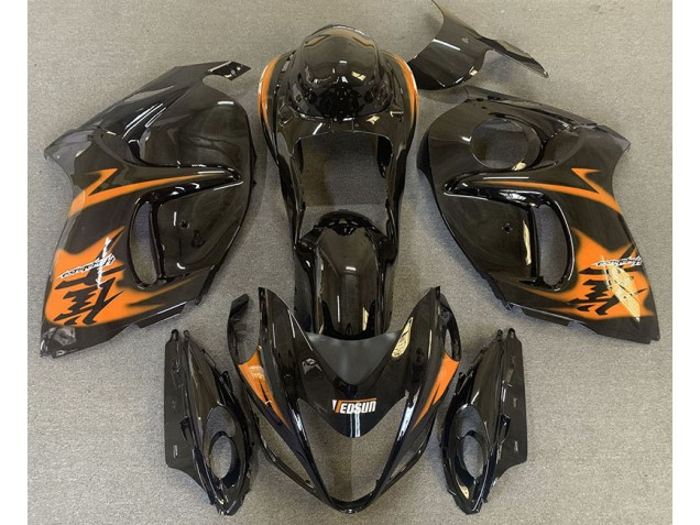 08-20 Schwarz Glänzend & Orange GSXR 1300 Motorrad Verkleidung