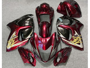08-20 Tiefrot & Gold GSXR 1300 Motorrad Verkleidung