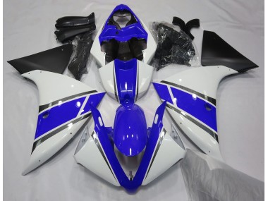 09-11 Glänzend Weiß & Blau R1 Motorrad Verkleidung