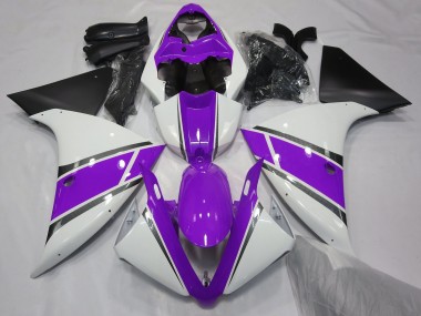 09-11 Glänzend Weiß & Lila R1 Motorrad Verkleidung