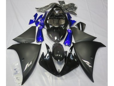 09-11 Matt Schwarz & Blau R1 Motorrad Verkleidung