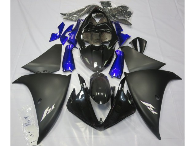 09-11 Matt Schwarz & Blau R1 Motorrad Verkleidung
