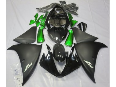 09-11 Matt Schwarz & Grün R1 Motorrad Verkleidung
