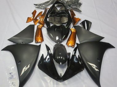 09-11 Matt Schwarz & Orange R1 Motorrad Verkleidung