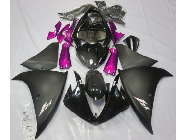 09-11 Matt Schwarz & Pink R1 Motorrad Verkleidung