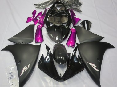 09-11 Matt Schwarz & Pink R1 Motorrad Verkleidung