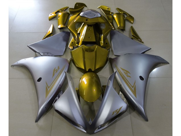 09-11 Matt Silber & Gold R1 Motorrad Verkleidung